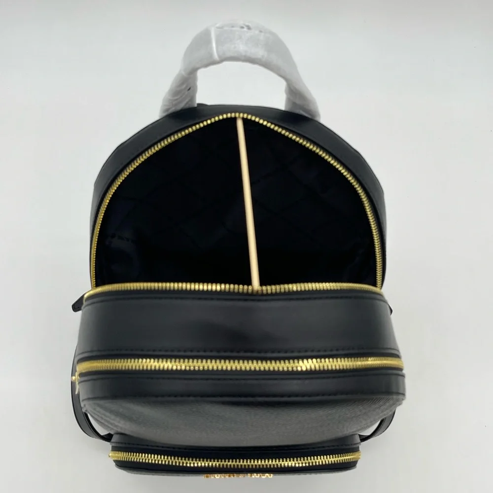 Michael Kors Jaycee Medium Pebbled Leather Backpack Black - Picture 11 of 12
